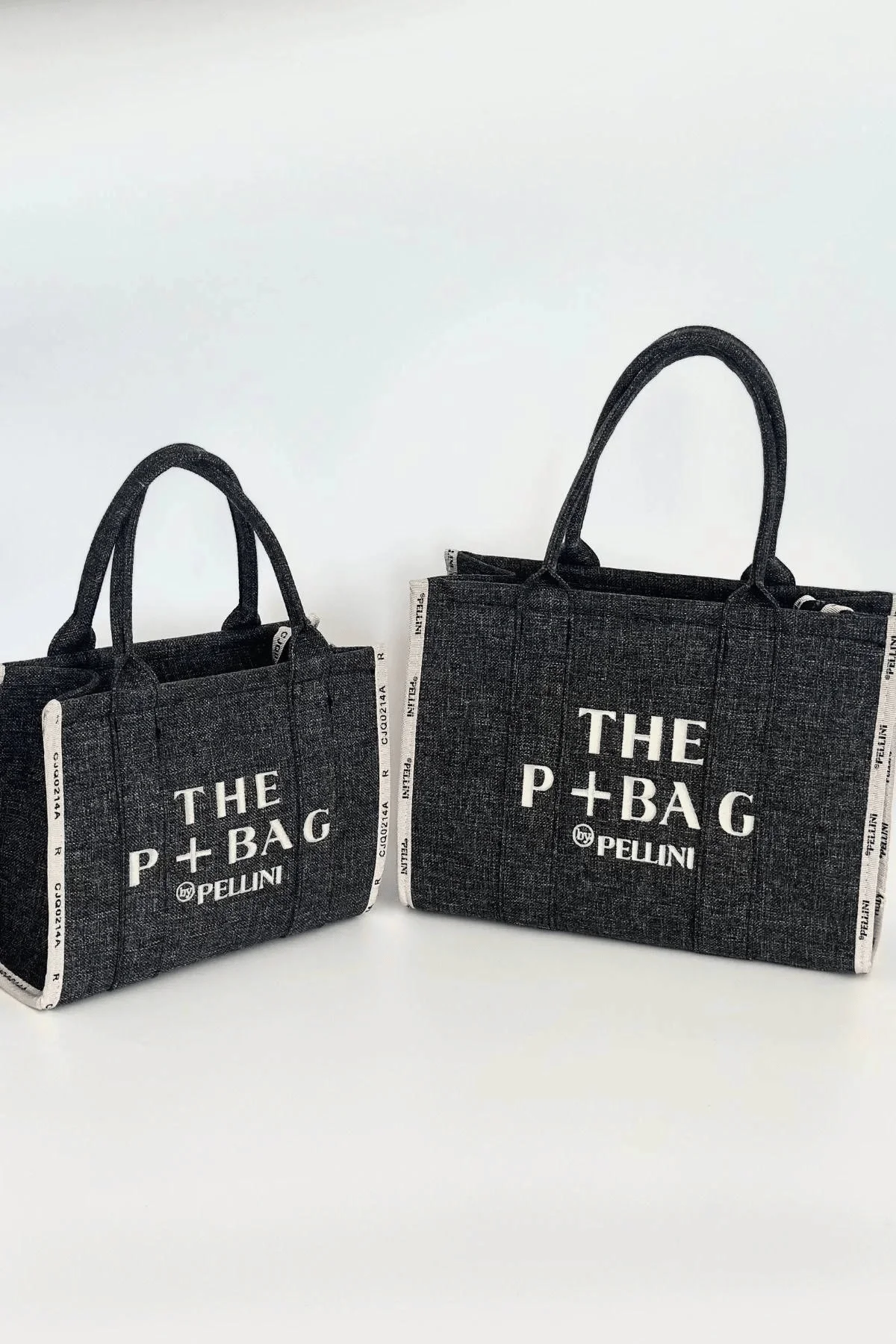 The P+Bag El ve Omuz Büyük Çanta Koyu Gri