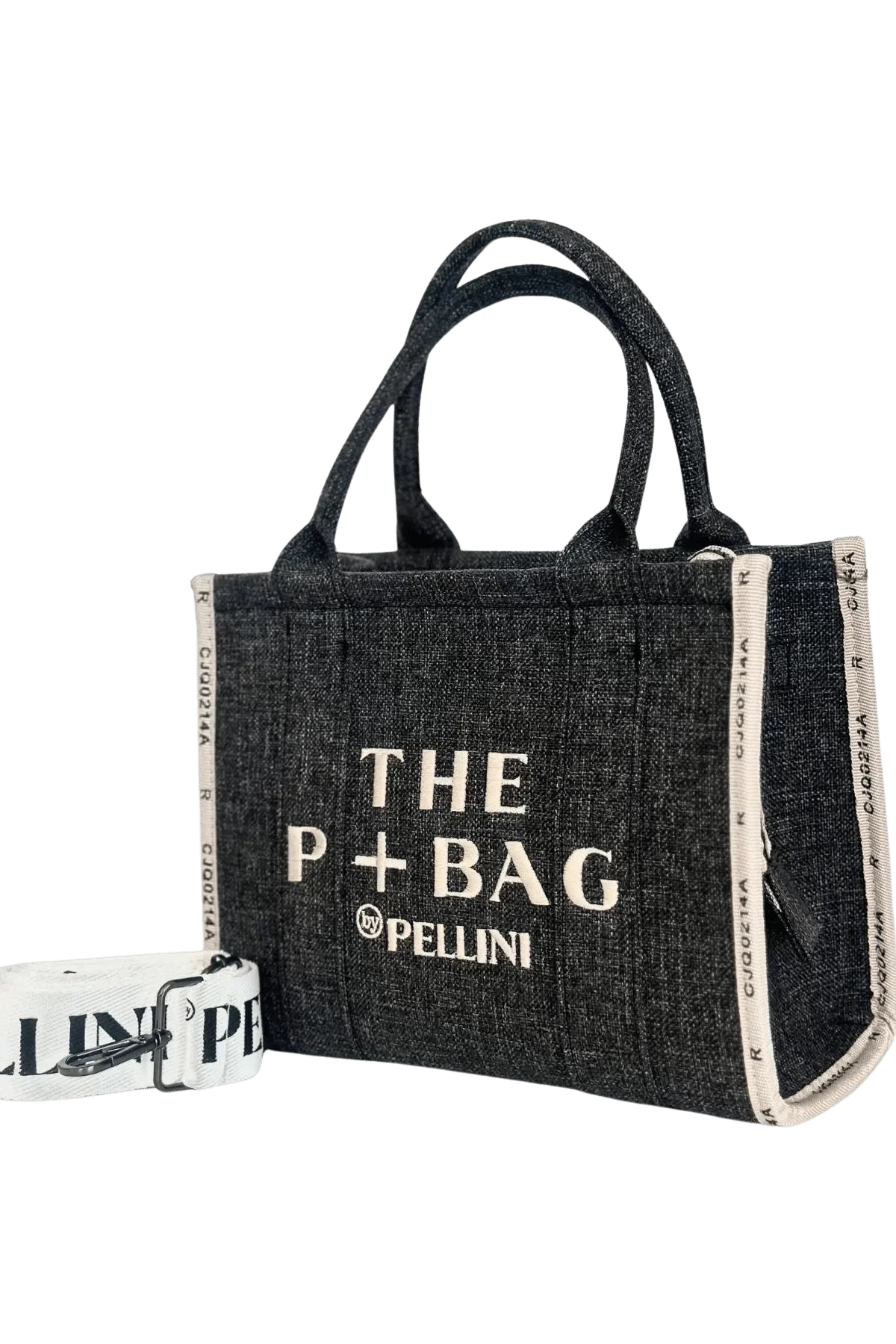 The P+Bag El ve Omuz Küçük Çanta Koyu Gri