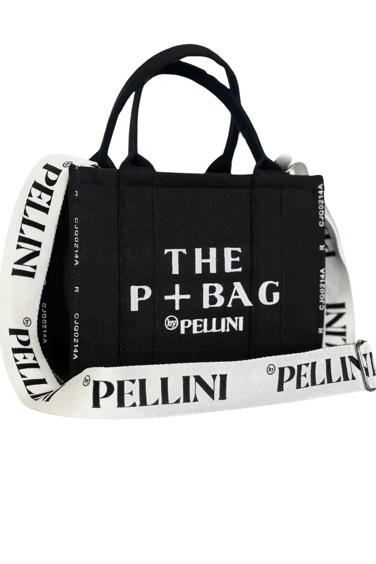 The P Bag El Ve Omuz Küçük Çanta Siyah Çizgili