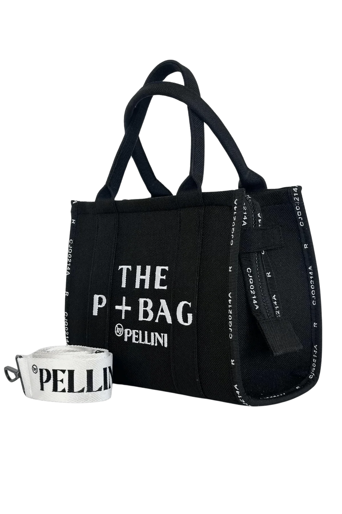 The P Bag El Ve Omuz Küçük Çanta Siyah Çizgili