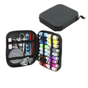 11 ÇEŞİT= 84PCS  SEYAHAT DİKİŞ SETİ  MAKAS - İĞNE - İPLİK - MEZURA DÜĞME - MERCEK VB. (4597)