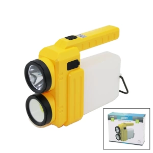 3İN 13W+COB LED+360°SMDEL FENERİ USB ŞARJ POWERBANK 1500LM IŞIK AYARI GÜN IŞIK - BEYAZ METAL ASKI+B42 PT-8439 (4597)