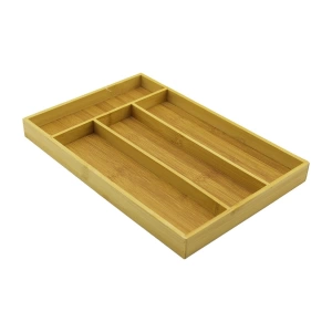 4 BÖLMELİ  AHŞAP BAMBU KAŞIKLIK  22.5 X 33.5CM (4597)