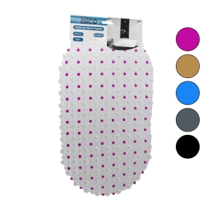OVAL - EKO PVC +VANTUZ DESEN - ŞEFFAF RENKLİ 122PCS VANTUZ KAYDIRMAZ BANYO - KÜVET PASPAS 33X61CM (4597)