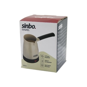 SİNBO SCM-2975 ELEKTRİKLİ CEZVE PLS.TÜRK KAHVE MAKİNE ÇELİK GİZLİ REZİSTANS700W 4 FİNCAN - 320MLTAK-ÇIKAR KULP (4597)