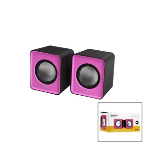 SNOPY SN-66  PEMBE  USB 2.0 MULTİMEDYA 1+1 HOPARLÖR SPEAKER SET 6W (4597)