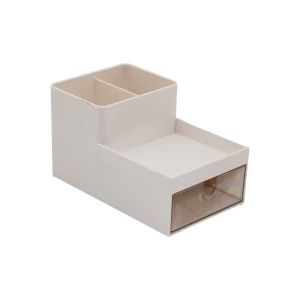 TEK ÇEKMECELİ + 3 BÖLMELİ  PLASTİK MAKYAJ - TAKI ORGANİZER 16X9.5CM - Y: 5--9.5CM (4597)