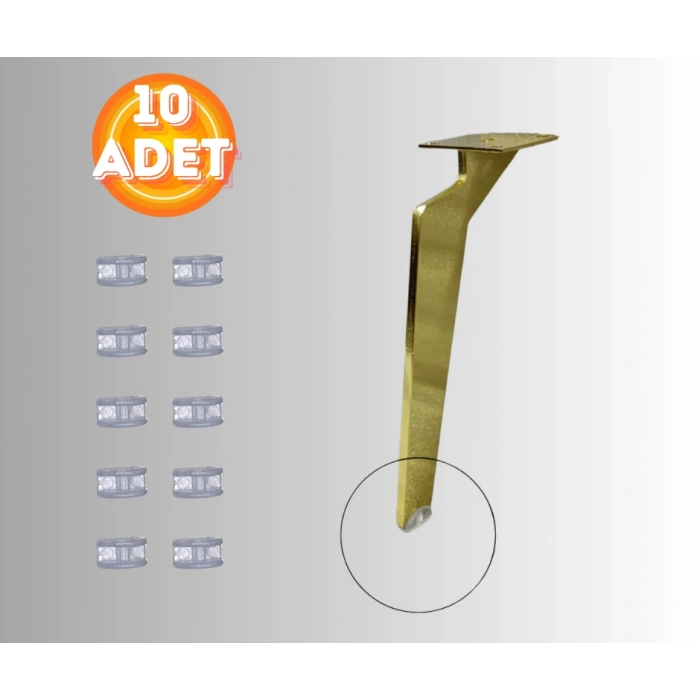 10lu Şeffaf Koltuk Ayak Papucu, Patiği, Parke Koruyucusu