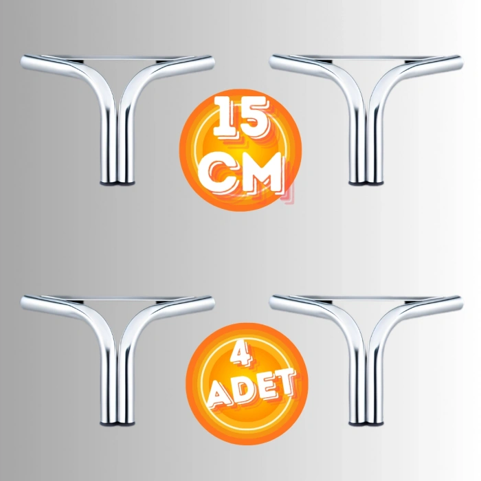 15 CM METAL MAGNOLİA KOLTUK AYAĞI MOBİLYA AYAĞI ÜNİTE AYAĞI KONSOL AYAĞI PUF BERJER AYAĞI (4 ADET)