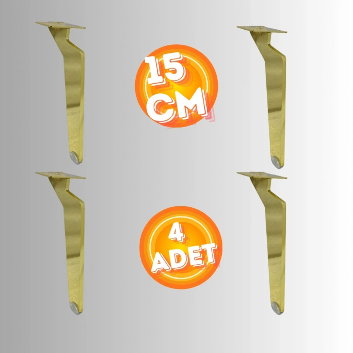 15 CM METAL TABANCA AYAK KOLTUK AYAĞI MOBİLYA AYAĞI ÜNİTE AYAĞI KONSOL AYAĞI PUF BERJER AYAĞI ( 4 ADET )