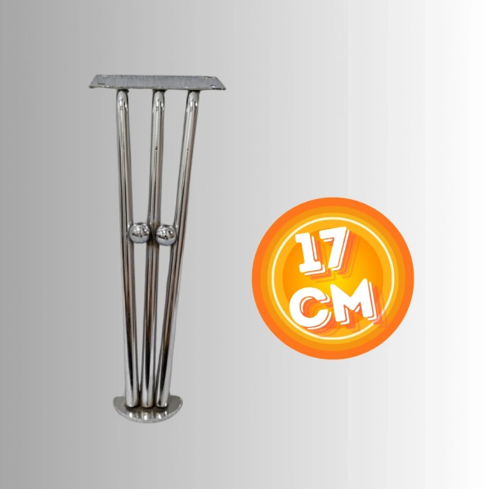 17 CM METAL BONCUKLU KOLTUK AYAĞI MOBİLYA AYAĞI ÜNİTE AYAĞI KONSOL AYAĞI PUF BERJER AYAĞI