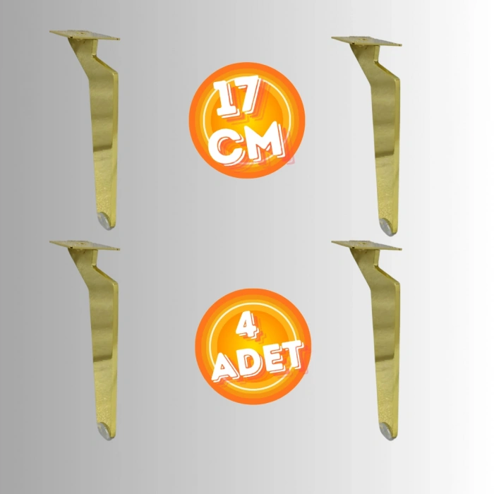 17 CM METAL TABANCA AYAK KOLTUK AYAĞI MOBİLYA AYAĞI ÜNİTE AYAĞI KONSOL AYAĞI PUF BERJER AYAĞI ( 4 ADET )