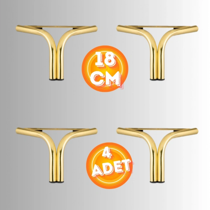 18 CM METAL MAGNOLİA KOLTUK AYAĞI MOBİLYA AYAĞI ÜNİTE AYAĞI KONSOL AYAĞI PUF BERJER AYAĞI (4 ADET)