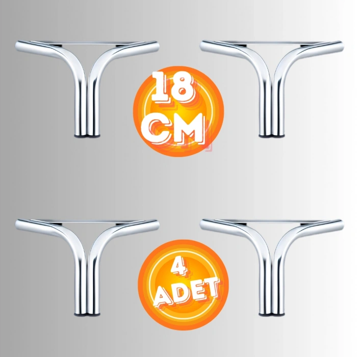18 CM METAL MAGNOLİA KOLTUK AYAĞI MOBİLYA AYAĞI ÜNİTE AYAĞI KONSOL AYAĞI PUF BERJER AYAĞI (4 ADET)