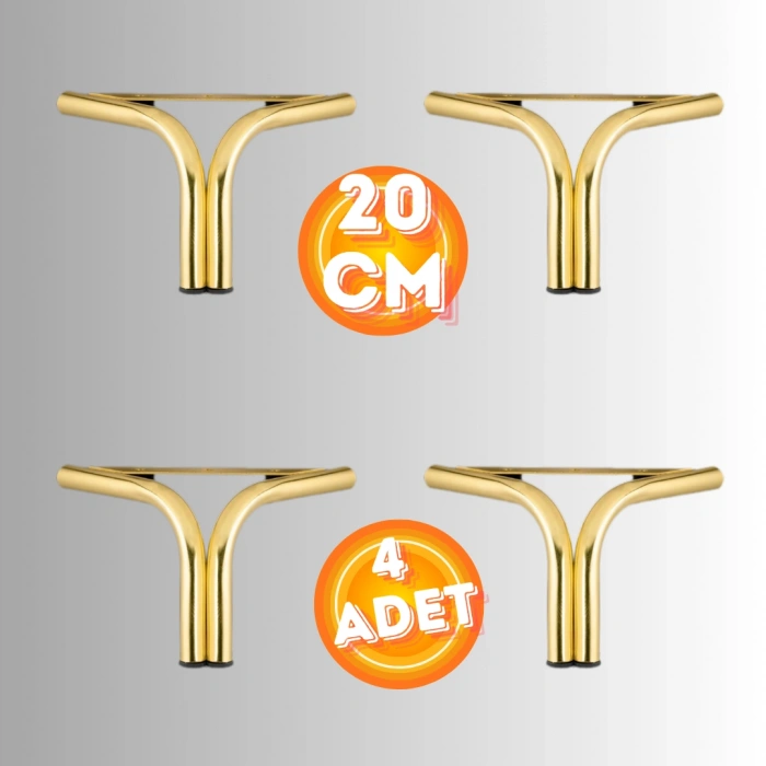 20 CM METAL MAGNOLİA KOLTUK AYAĞI MOBİLYA AYAĞI ÜNİTE AYAĞI KONSOL AYAĞI PUF BERJER AYAĞI (4 ADET)