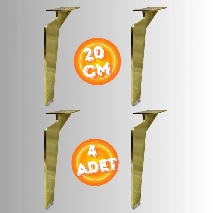 20 CM METAL TABANCA AYAK KOLTUK AYAĞI MOBİLYA AYAĞI ÜNİTE AYAĞI KONSOL AYAĞI PUF BERJER AYAĞI ( 4 ADET )
