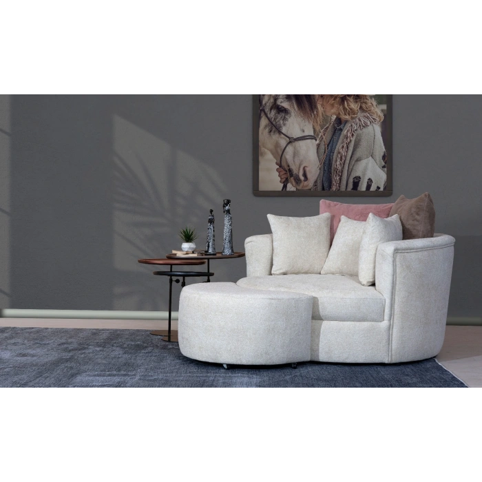 AY DİNLENME KOLTUK ( BERJER & HAREKETLİ PUF DAHİL ) DİNLENME BERJER SETİ