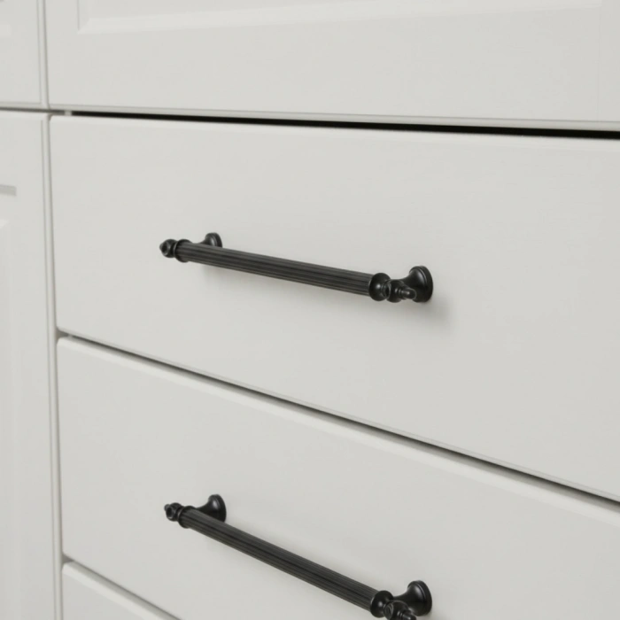 Klipso Mat Siyah 160 MM Metal Lüks Çekmece Dolap Mobilya Kulpları