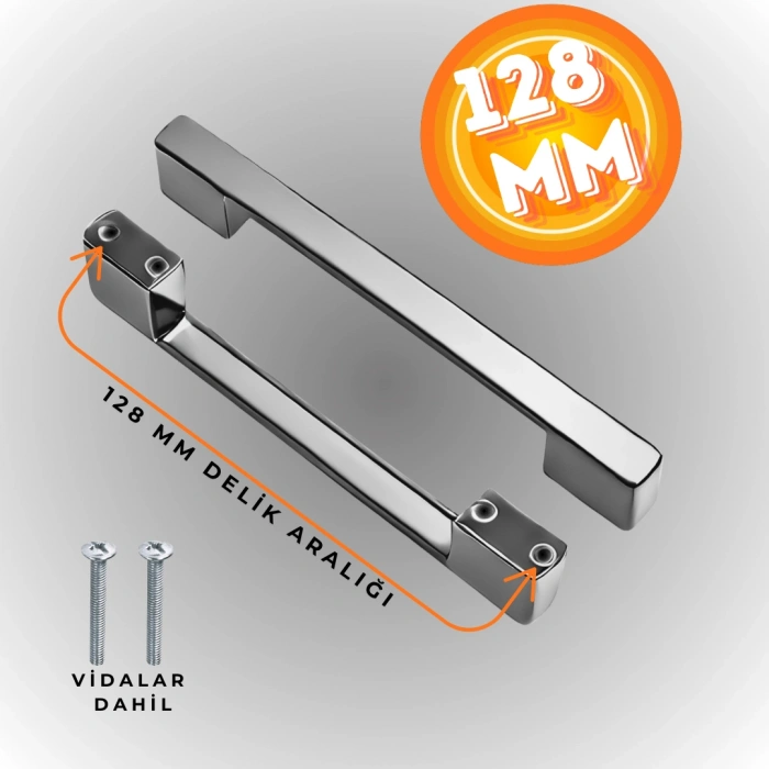 Köprü Kulp Dolap Çekmece Kulbu Metal Kulp 128 MM