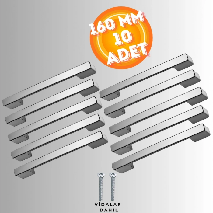 Köprü Kulp Dolap Çekmece Kulbu Metal Kulp 160 MM ( 10 ADET )