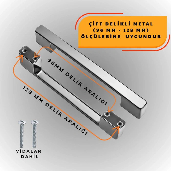 Köprü Kulp Dolap Çekmece Kulbu Metal Kulp 96 MM ( 10 ADET )