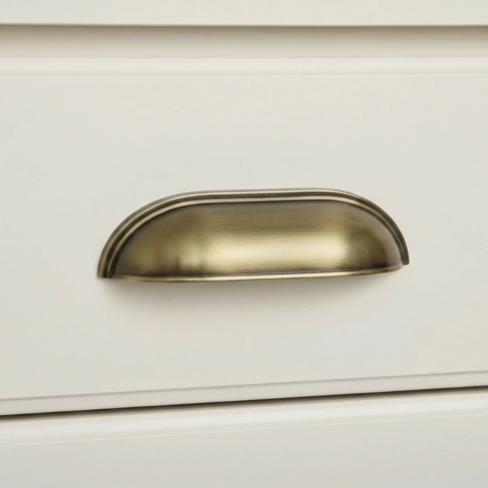 Tas Midye Çanak 96mm Antik Sarı Dolap Çekmece Vestiyer Mobilya Kulpu Metal Kulp ( 5 ADET )