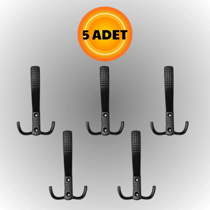 Uzun Noktalı Metal Askı Şık Portmanto Askılık Dolap Mobilya Askısı (vidalar Dahil)(5 ADET)