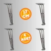 17 CM METAL BONCUKLU KOLTUK AYAĞI MOBİLYA AYAĞI ÜNİTE AYAĞI KONSOL AYAĞI PUF BERJER AYAĞI (4ADET)