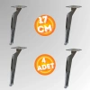 17 CM METAL TABANCA AYAK KOLTUK AYAĞI MOBİLYA AYAĞI ÜNİTE AYAĞI KONSOL AYAĞI PUF BERJER AYAĞI ( 4 ADET )
