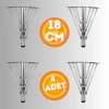 18 CM METAL 3 TELLİ KOLTUK AYAĞI MOBİLYA AYAĞI ÜNİTE AYAĞI KONSOL AYAĞI PUF BERJER AYAĞI (4 ADET)