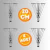 20 CM METAL 3 TELLİ KOLTUK AYAĞI MOBİLYA AYAĞI ÜNİTE AYAĞI KONSOL AYAĞI PUF BERJER AYAĞI (4 ADET)