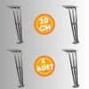 20 CM METAL BONCUKLU KOLTUK AYAĞI MOBİLYA AYAĞI ÜNİTE AYAĞI KONSOL AYAĞI PUF BERJER AYAĞI (4ADET)
