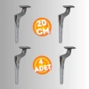 20 CM METAL ZİRVE AYAK KOLTUK AYAĞI MOBİLYA AYAĞI ÜNİTE AYAĞI KONSOL AYAĞI PUF BERJER AYAĞI ( 4 ADET )