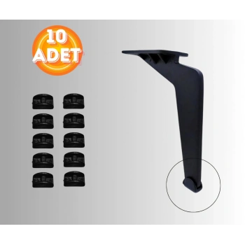 10lu Siyah Koltuk Ayak Papucu, Patiği, Parke Koruyucusu