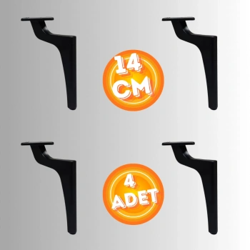 14 CM METAL ZİRVE AYAK KOLTUK AYAĞI MOBİLYA AYAĞI ÜNİTE AYAĞI KONSOL AYAĞI PUF BERJER AYAĞI ( 4 ADET )