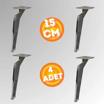 15 CM METAL TABANCA AYAK KOLTUK AYAĞI MOBİLYA AYAĞI ÜNİTE AYAĞI KONSOL AYAĞI PUF BERJER AYAĞI ( 4 ADET )