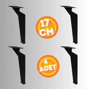 17 CM METAL TABANCA AYAK KOLTUK AYAĞI MOBİLYA AYAĞI ÜNİTE AYAĞI KONSOL AYAĞI PUF BERJER AYAĞI ( 4 ADET )