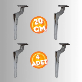 20 CM METAL ZİRVE AYAK KOLTUK AYAĞI MOBİLYA AYAĞI ÜNİTE AYAĞI KONSOL AYAĞI PUF BERJER AYAĞI ( 4 ADET )
