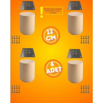 Ahşap Bohem Ayak 12 cm ( 4 ADET )