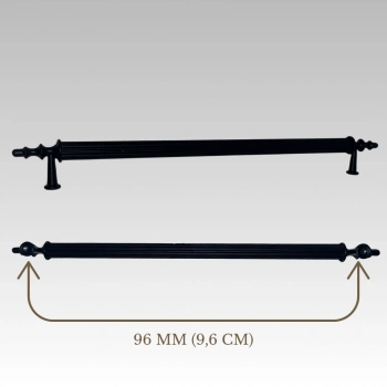 Klipso Mat Siyah 96 MM Metal Lüks Çekmece Dolap Mobilya Kulpları