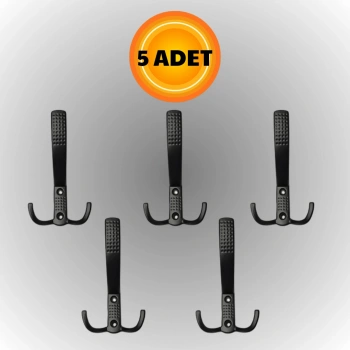 Uzun Noktalı Metal Askı Şık Portmanto Askılık Dolap Mobilya Askısı (vidalar Dahil)(5 ADET)