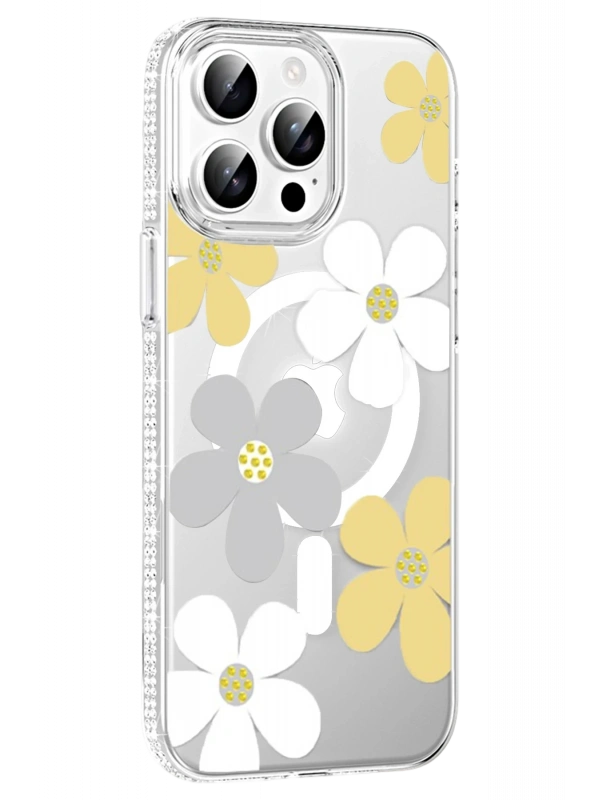 Joko Apple iPhone 14 Pro Max Floral Magsafe Kapak - Sarı