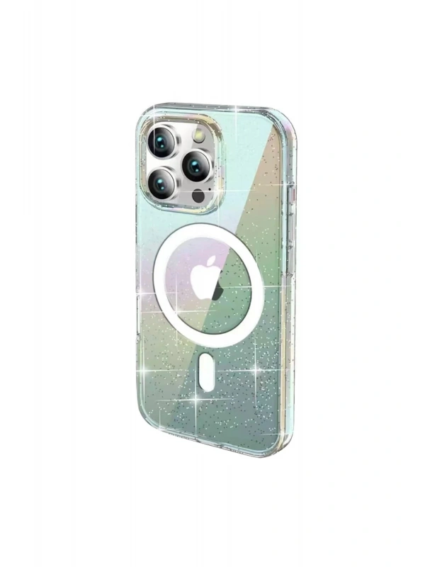 Joko Apple iPhone 14 Pro Max Rasasi Simli Magsafe Kapak - Şeffaf