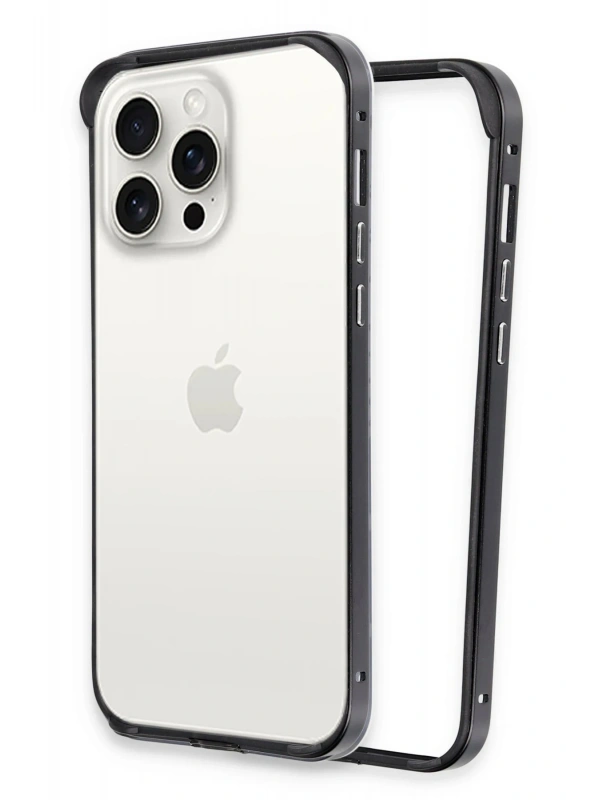 Joko Apple iPhone 15 Pro Max Land Bumper Koruma Kapak - Siyah