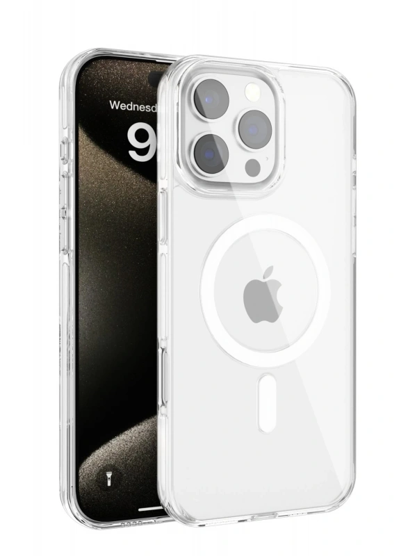 Joko Apple iPhone 16 Pro Max Gleam PC Sert Magsafe Kılıf - Şeffaf