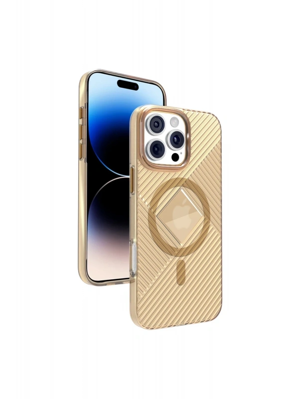 Joko Apple iPhone 16 Pro Max Stella PC Sert Magsafe Kılıf - Gold