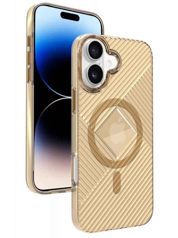 Joko Apple iPhone 16 Stella PC Sert Magsafe Kılıf - Gold