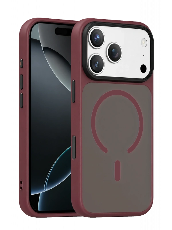 Joko Apple iPhone 18 Pro Max Megane Magsafe Kapak - Bordo