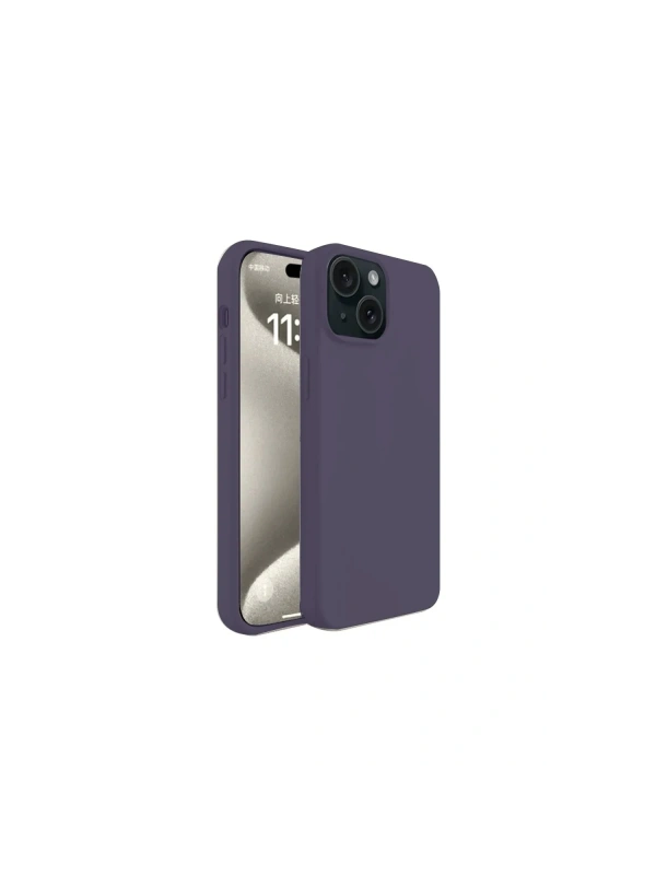 KILIFINI SEÇ - Apple iPhone 15 Kılıf First Silikon - Mürdüm