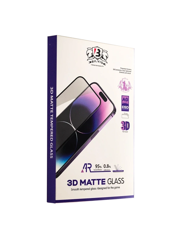 KILIFINI SEÇ - Apple iPhone 16 Bilvis 3D Mat Cam Ekran Koruyucu